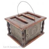 Punch Tin Foot Warmer (w/ Tray & Hearts)