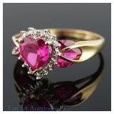 10K YG Ring With Ruby Or Sapphire Setting