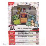 5 Pokemon 151 Poster Collections, Sealed