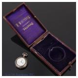 H. Wohlenberg Silver Pocket Watch In Original Box