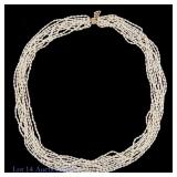 O.C. Tanner FW Pearl 14K YG Ten Strand Necklace