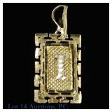 14k Yellow Gold Monogram Pendant