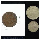 1911 - 1915 Russia Silver & Copper Kopeks Coins, 3