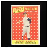 1958 Topps All-Star Mickey Mantle Baseball Card