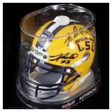 2007 LSU Schutt Mini Helmet Signed By 3 (No COA)