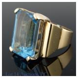 14K Yellow Gold And Topaz Ring