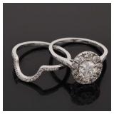 14k White Gold Diamond Engagement Ring w/ ID