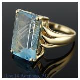 14K Yellow Gold And Topaz Ring