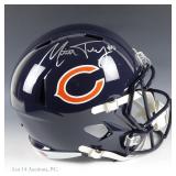 Mitch Trubisky Signed FS Helmet Schwartz COA