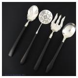 Sterling Silver & Nickel Silver Salad Servers