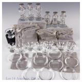 Steuben Salt Cellars (10) Pepper Shakers (6)