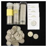 US Liberty Head, Buffalo & Jefferson 5c (+160)