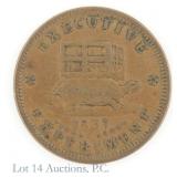 1837 Executive Experiment Hard Times Token