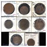 1823 - 1871 Canada Half & One Penny Tokens, 8