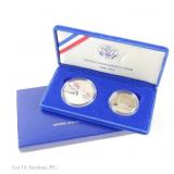 1986-S US Silver Proof Liberty Comm. 2-Coin Set
