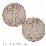 1919d & 1929s US 90%-Silver W/L 50c, 2