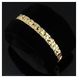 14K Yellow Gold Nugget Style Bracelet