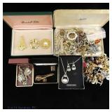 Costume Jewelry and Cufflinks (~1.7+0.7lbs.)