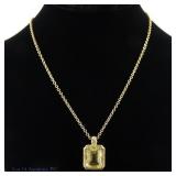 Roberto Coin 18k Y Gold Citrine*, Diamond Necklace