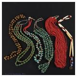 Large Lot Beaded Jewelry (Turquoise, Silver, Etc)