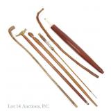 Walking Canes, Bamboo Fishing Rod & Umbrella