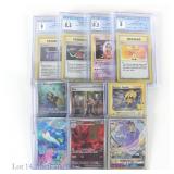 Graded & Sleeved Pokemon Cards (10)