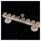 Sterling Silver Filigree Menorah Hanukkiah Judaica