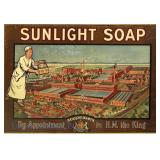 Sunlight Soap By Appointment Wooden Advertisement