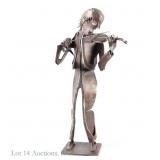 Eleuterio Blasco Ferrer Metal Violinist Sculpture