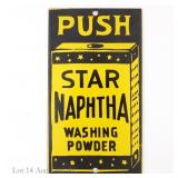 Star Naphtha Soap Porcelain Door Push Sign SSP