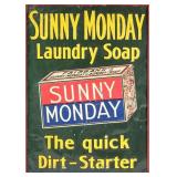 Framed Sunny Monday Laundry Soap SST Sign