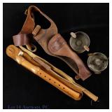 Trench Art Ashtrays, Brauer Holster, Kung Flute