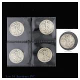 1917 - 1935 US 90%-Silver W/L 50c (5)