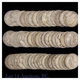 US Silver Mercury Dimes, 50