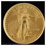 1999 (P) US $5 Gold Eagle Bullion, 1/10ozt.