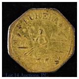 1875 Oct. 50c California Gold Token