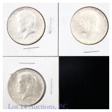 1964 US 90%-Silv Kennedy Half Dollars (BU), 3