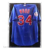 Kerry Wood Signed & Framed Jersey AS IS