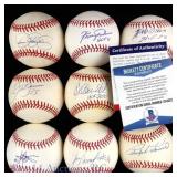 8 Baseballs Signed By HOF Members