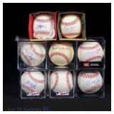 8 Baseballs Signed By HOF Members
