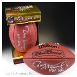 Robinson (PSA) & Hornung Packers Signed Footballs