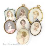 Miniature Portraits English Sterling Silver 19th C