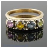 14k Y. Gold and Gem Ring, Size 7.5