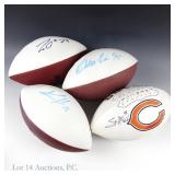 Chicago Bears Autographed Footballs (4) *