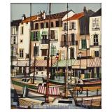 Guy Nochet Harbor Painting Signed
