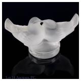 Lalique Crystal "Two Lovebirds" Miniature Figurine