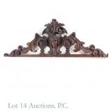 Carved Walnut Victorian Figural Cornice