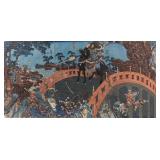 Utagawa Kuniyoshi "Battle of Changban" Triptych
