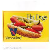 Vienna Beef Hot Dogs Metal Embossed Advert Sign