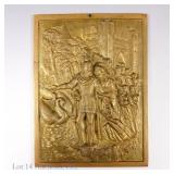 Swan Knight Lohengrin Patinated Metal Plaque